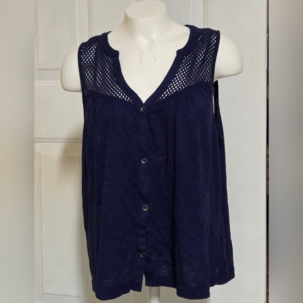 Express Navy Tank Top Size Large